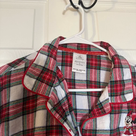 Disney Red and White Plaid Pajama Top - Picture 3 of 4